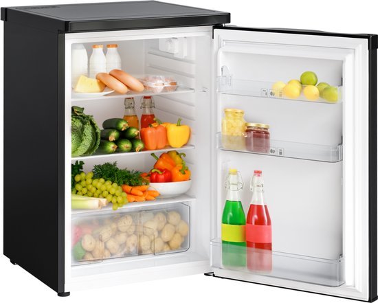KitchenBrothers Kühlschrank - 127L - Eisfach - Tischplatte - Frigo - Freistehend - Schwarz