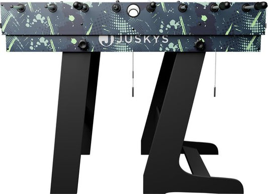 Juskys Multi-Play Tisch 5 in 1 - 104 x 58 x 73 cm - Billard / Tischfußball / Hockey / Tischtennis / Basketball - inkl. Zubehör