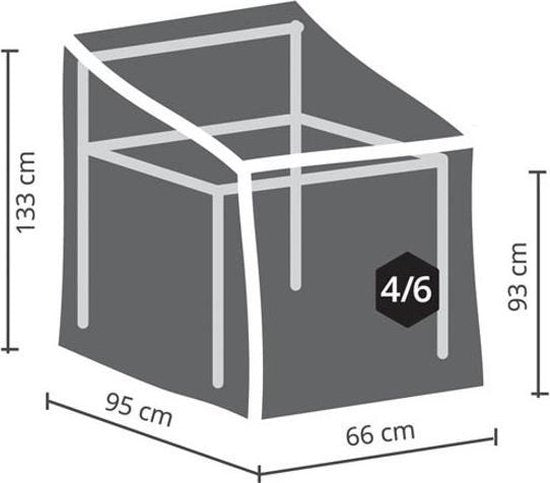 Perel Buitenhoes Voor Stapelstoelen - 95 Cm