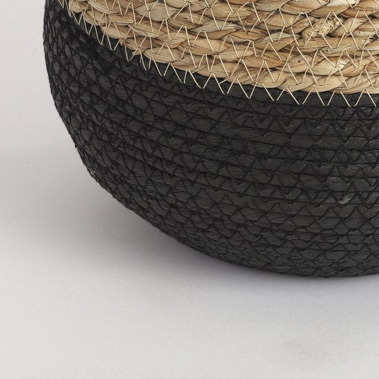 Mica Decorations Jorck Pflanzenkorb - 3er-Set - H24 x Ø26 cm - Schwarz