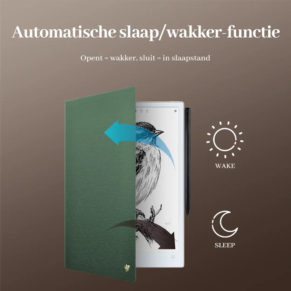 iFLYTEK AINOTE 2 Schutzhülle – 10,65 Zoll – moosgrün – magnetisch