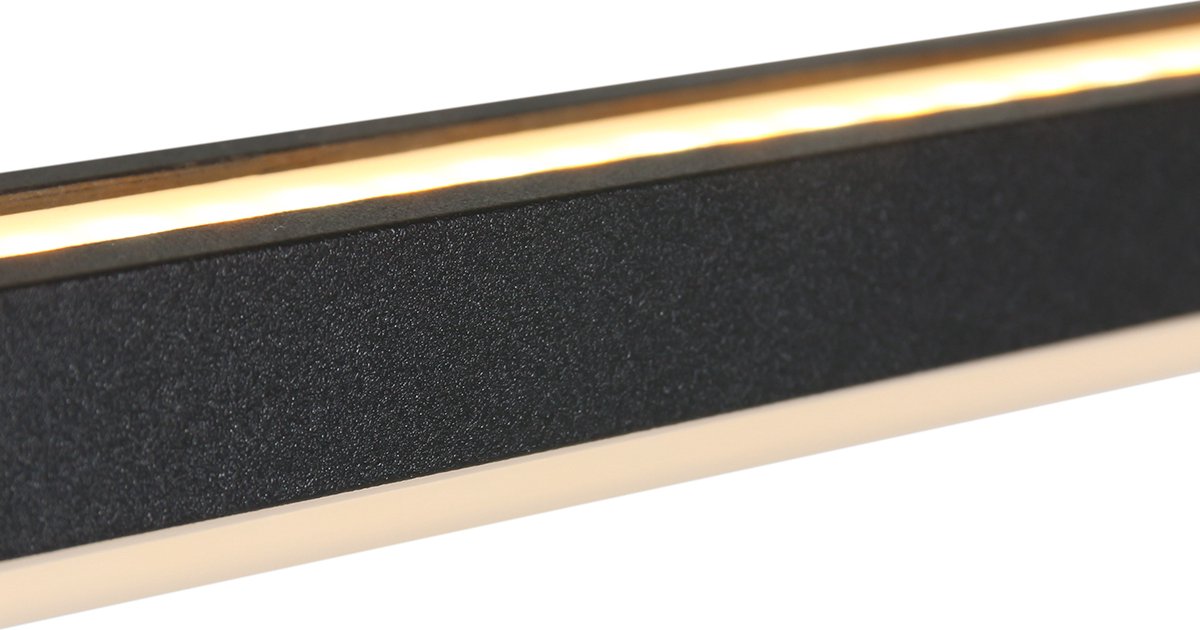 Verstellbare Pendelleuchte Zelena - 2-flammig - Kunststoff/Metall - 155 cm - Höhenverstellbar bis zu 117 cm - Modernes Design - Schwarz