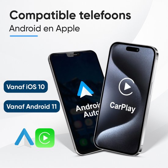 CarMe Premium 2-in-1 CarPlay Dongle - Drahtloses CarPlay & Android Auto - USB-A & USB-C - Android Auto Dongle - Schwarz