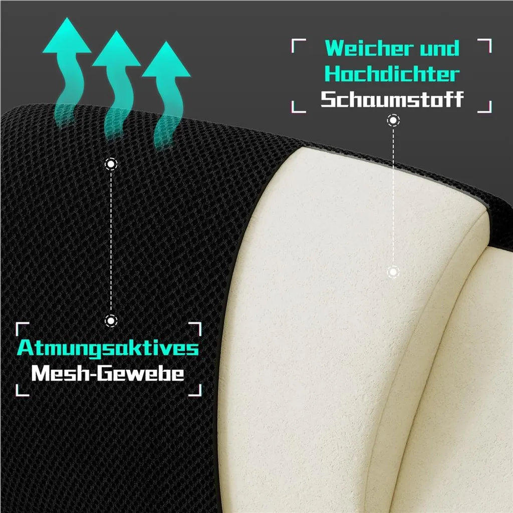 Yaheetech Drehbarer Bodensessel – Schwarz – Zusammenklappbarer Gaming-Sessel mit verstellbarer Rückenlehne