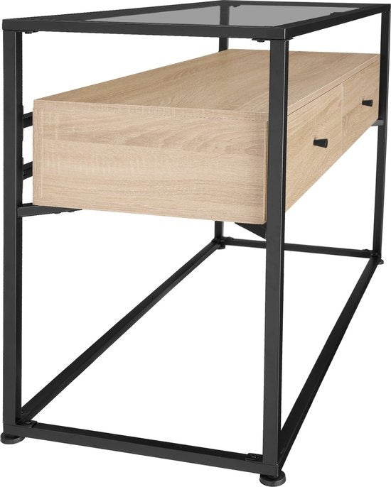 tectake - Konsolentisch Sideboard Reading - industriell - hellbraun - 101,5x41,5x80,5cm - 404691