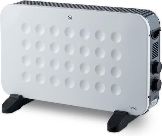 MOA Elektroherd - Konvektionsherd - Elektrische Heizung - Einstellbarer Thermostat - 2000 Watt - Weiß - PH01W