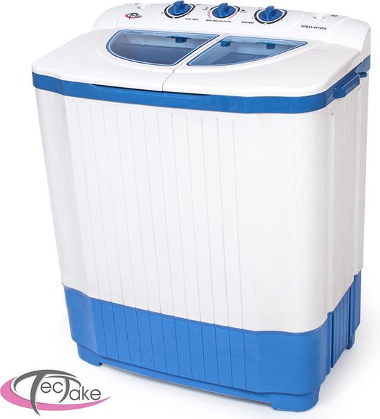 Tectake - Waschmaschine-Trockner-Kombination - Freistehend - Blau/Weiß