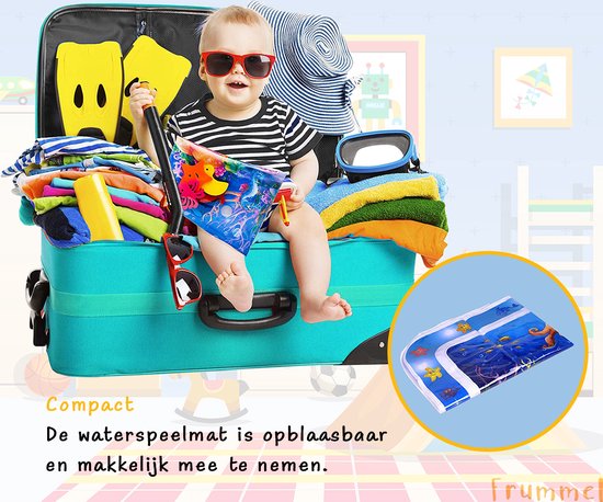 Frummel Wasser Spielmatte Baby - Aufblasbar - 66 x 50 cm - Bunt