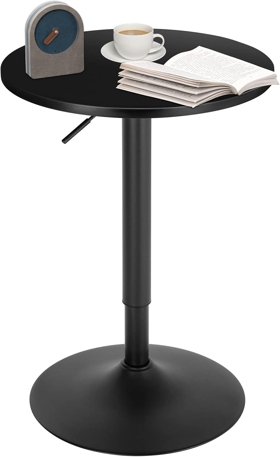 WOLTU Bartisch – Stehtisch – Höhenverstellbar 70–91 cm – Schwarz
