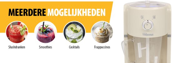 Tristar KD-7310 - Eiscrusher Slushy-Maschine - 30W - 1,1 Liter - Creme weiß