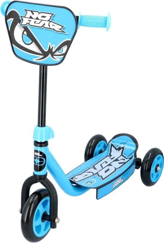 No Fear Kids Scooter - 3 Räder - 3+ - Max 20 Kilo - Blau oder Rot