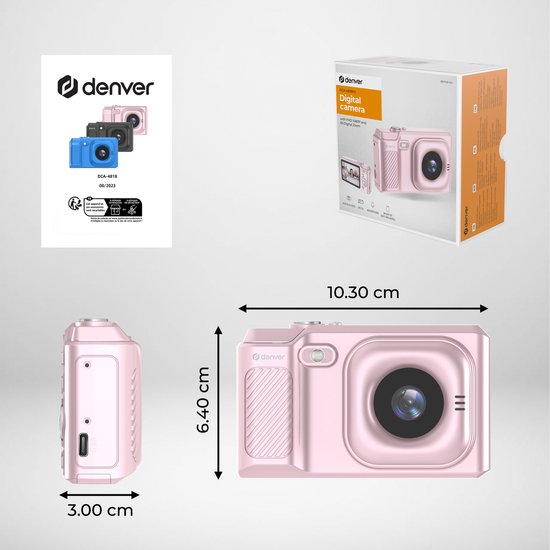 Denver Digitalkamera Full HD - 48MP - Vlog Kamera - Foto & Video - Kamera - DCA4818P