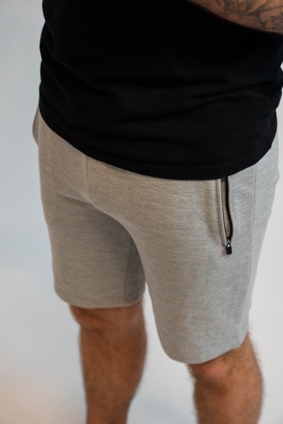 Mario Russo Mario Russo Pique Short grau melange