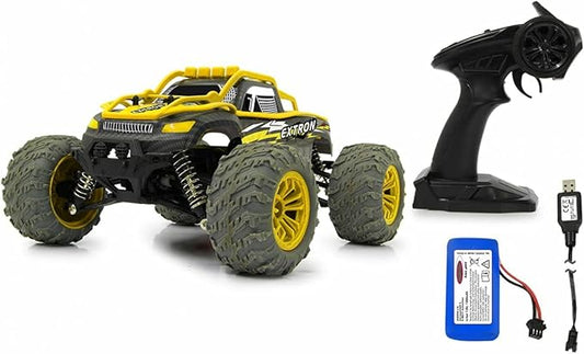 Jamara - Extron Junior Truggy - 4WD High-Speed RC Car - Maßstab 1:14 - Kunststoff - Gelb/Grau