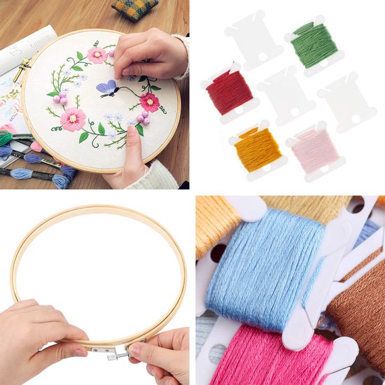 Happy Goods - Sticksets Erwachsene - 50 Farben Starter Set - Sticken - Hobby und Kreatives - Stickset