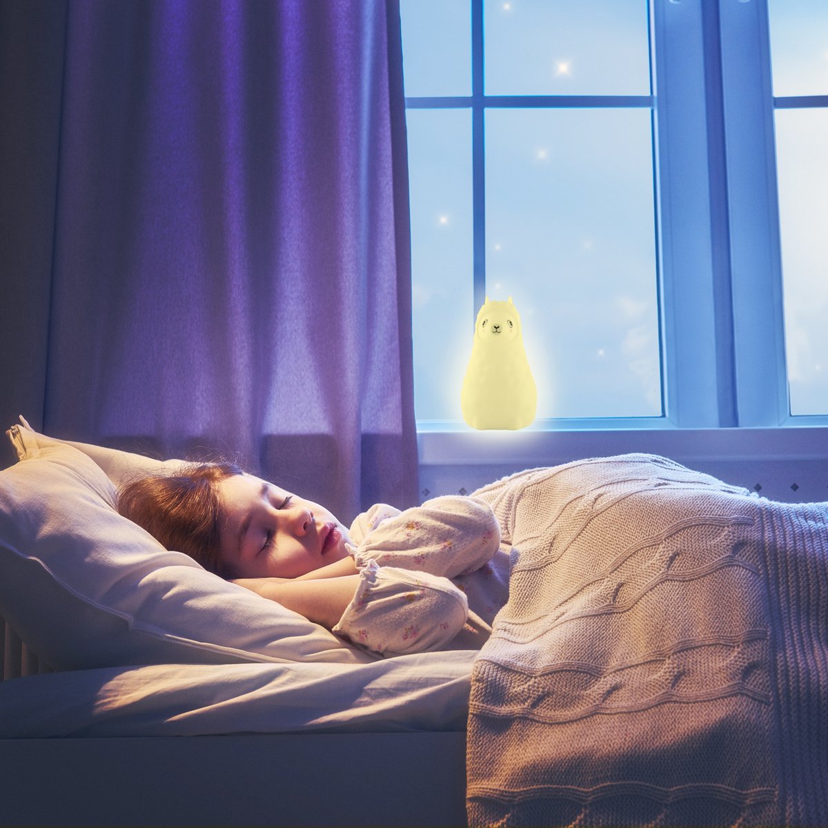 Sleepy Friends Kinder-Nachtlicht Fuchs - USB aufladbar und dimmbar - 8 Farben - 95x97x100 mm - Weiches Silikon-Nachtlicht für Babyzimmer und Kinderzimmer