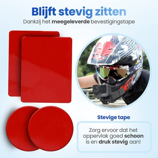 GarpexÂ® Universal Helmhalterung - Helmhalterung geeignet für verschiedene Action-Kameras - Motorradfahren - Universal - Motorradhelm