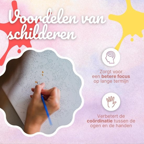 RubyeÂ® Malen nach Zahlen Erwachsene - Blumen in der Vase - Inklusive Farbe und Pinsel - Leinwand Malerei Leinwand - Farbe nach Zahlen - 40x50cm