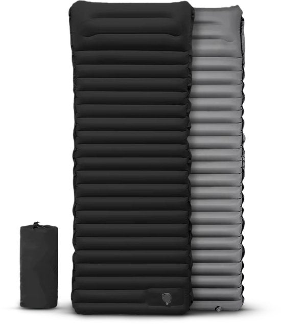 Ever Trex Schlafmatte Comfort - 193x70x10cm - Eingebaute Pumpe - 1 Person - Campingmatratze - Selbstaufblasend - Schwarz