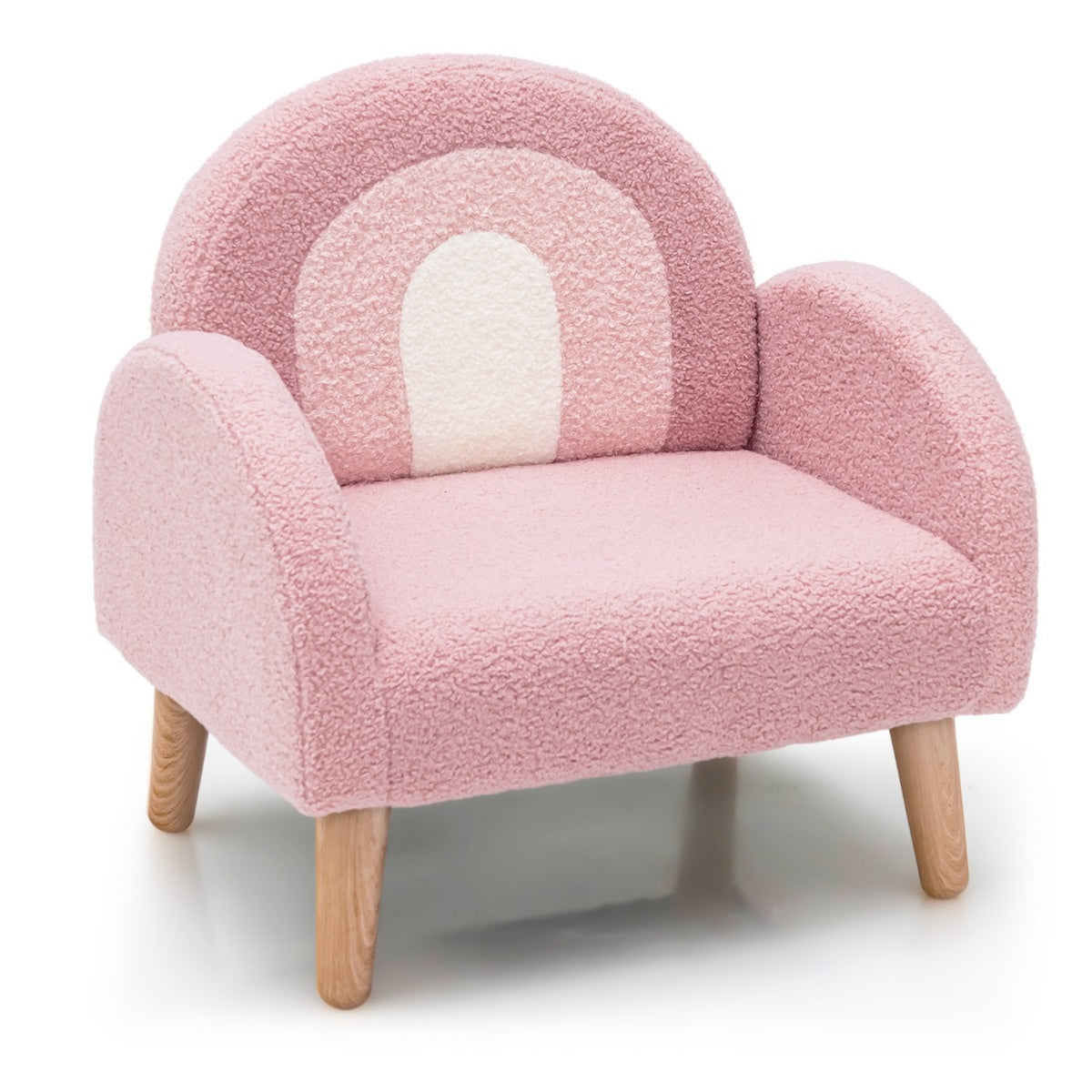 Coast Gededed Kindersofa mit festen Holzbeinen Kindersessel Pink