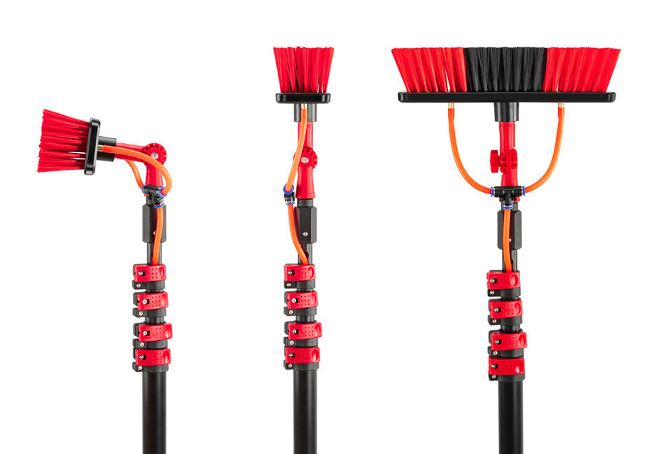 Hortensus - Teleskop-Wasserbürste - 4,6m - 29 x 7 x 10 cm - Rot