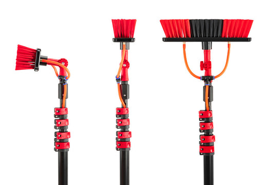 Hortensus - Teleskop-Wasserbürste - 4,6m - 29 x 7 x 10 cm - Rot