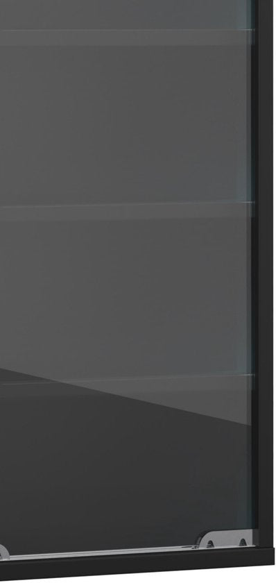 Vitrine - Fächerschrank - Lagerschrank - 12 Fächer mit Schiebetüren