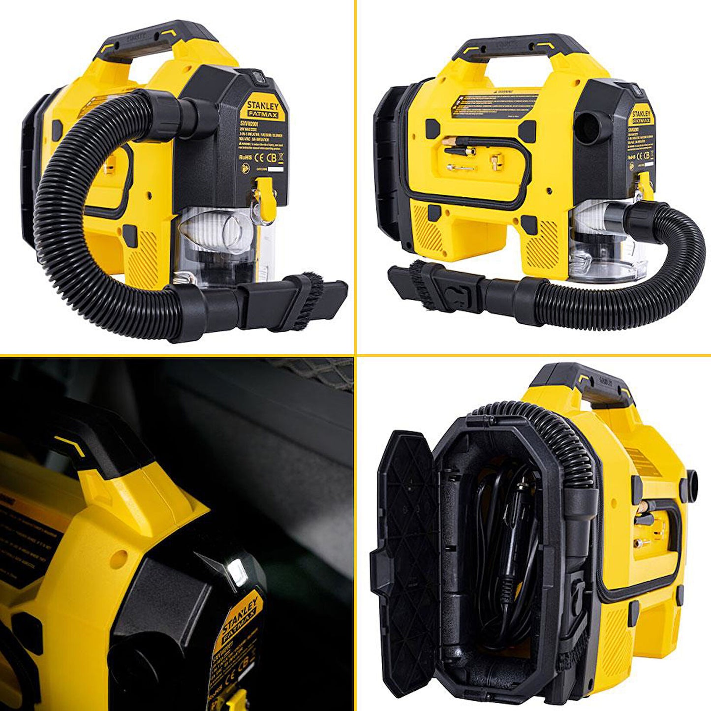 Stanley Fatmax 3-in-1-Kompressor-Staubsauger SXVI02001A - 370 x 143 x 261 mm