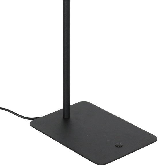 Tischlampe Alisio 4593ZW, schwarz, mit mundgeblasenem Glas, dimmbar, 47 cm hoch, Steinhauer Design-Beleuchtung