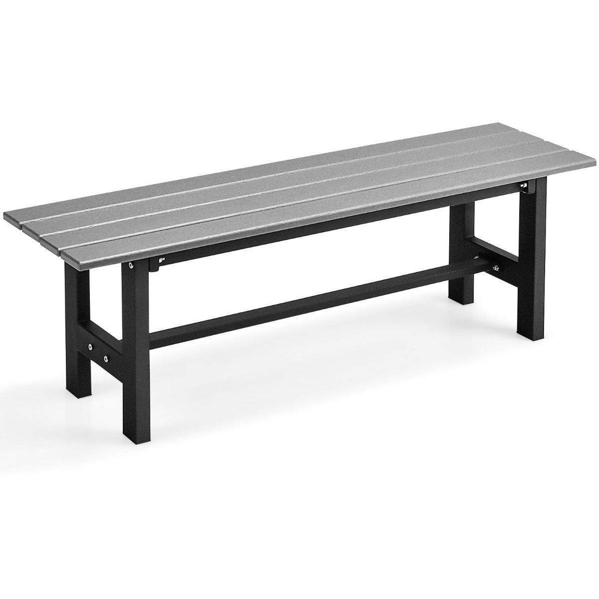 Coast Garden Bench voor 2 personen met sla tot 300 kg veerkrachtig 120 x 36 x 40,5 cm grijs