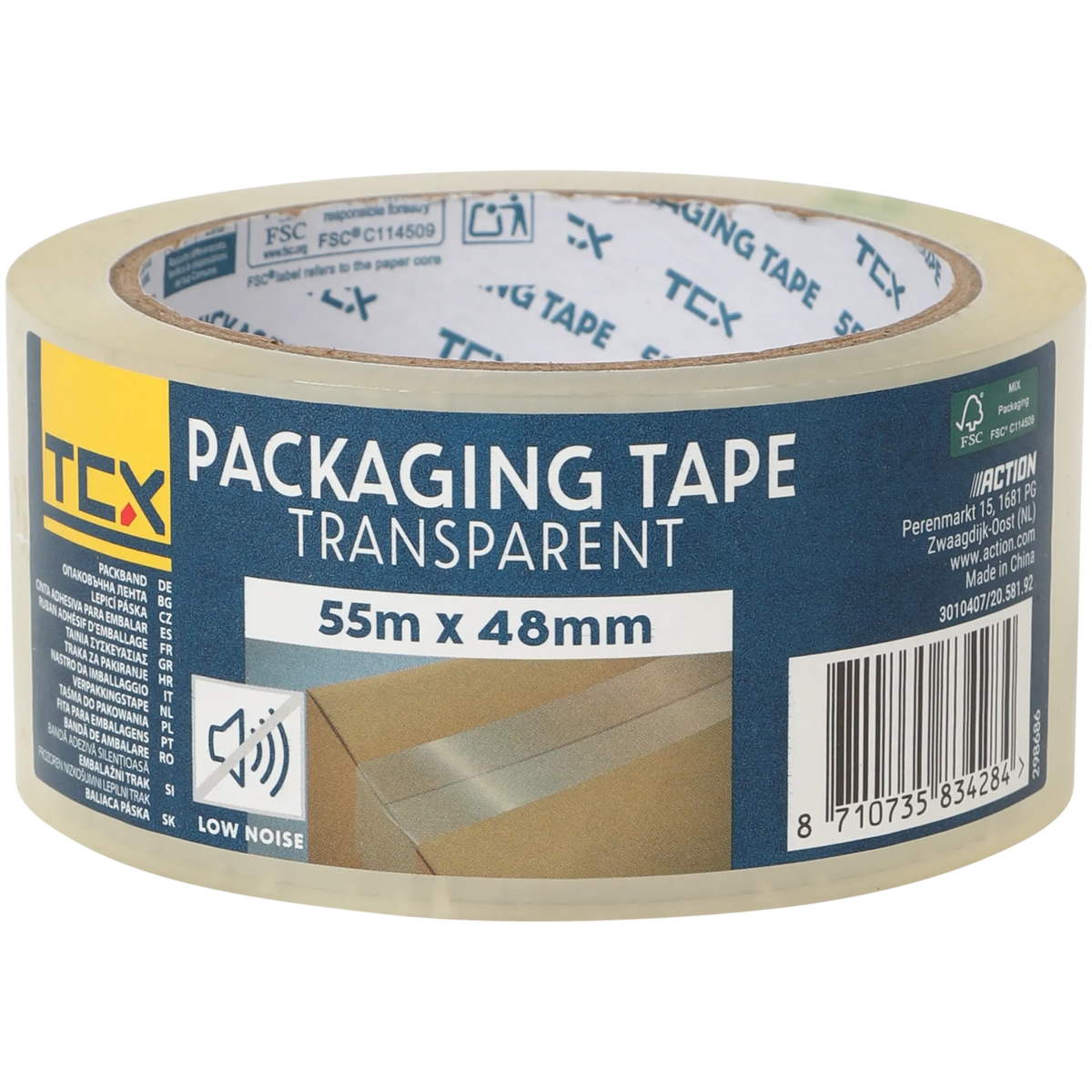TCX Verpackungsklebeband – 55 m x 48 mm – Transparent