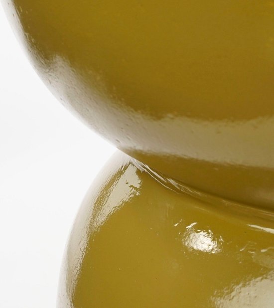 Mica Decorations Stage Beistelltisch - H45 x Ø35 cm - Zement - Gelb