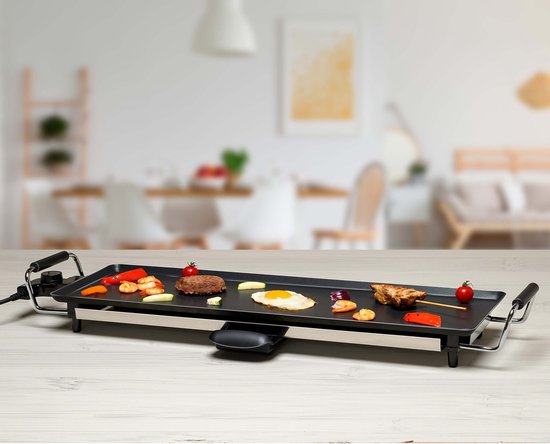 alpina Teppanyaki Grillplatte - Grillplatte - Gourmet-Set 4 Personen - 70 x 23cm - 2000W