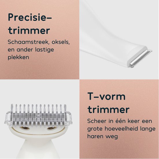 Wellshave 5 in 1 Ladyshaves für Frauen - Rasierer für Frauen - Epilady - Bikini Trimmer Damen - Trimmer für Frauen & Damen