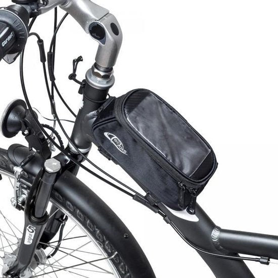 tectake - Rahmentasche Fahrradtasche für z.B. Smartphone etc. schwarz S 401613