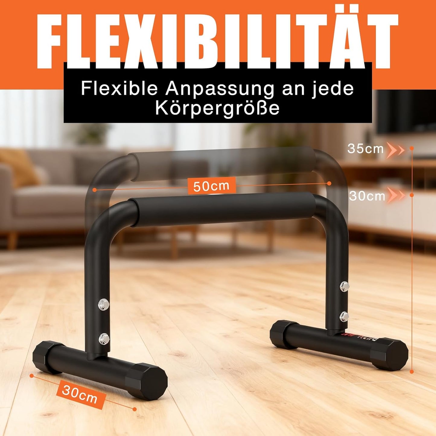 DH Ftlife Barren für Calisthenics - Verstellbar - 2 Stück - Max. 200 kg - 30-35 cm