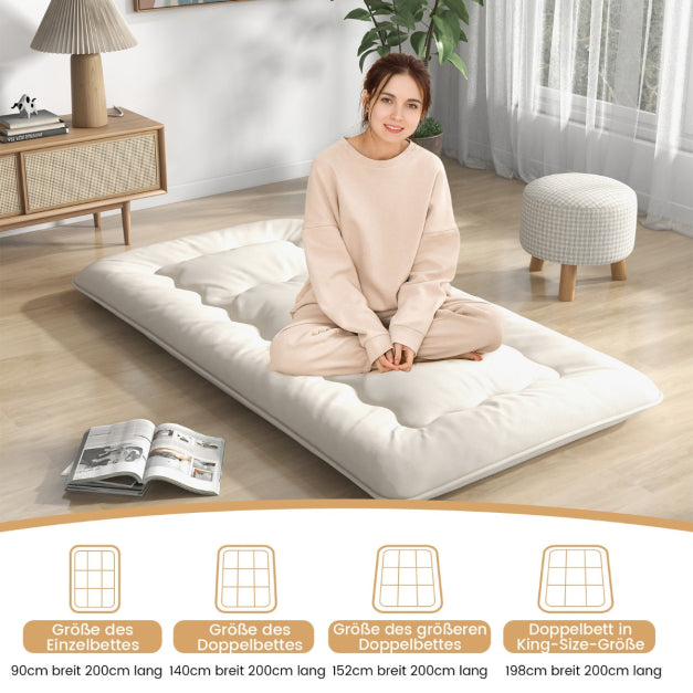 Coast Bodenmatratze - waschbar - Mikrofaser & Polyester - 200x90x10cm - Beige