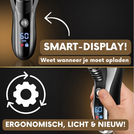 2-in-1-Rasierer für Männer mit Trimmer S1111 + Extra-Scherkopf - Sansbeaute® - Nass & Trocken - Präzisionstrimmer - Elektrisch - Elektrorasierer - Wasserdicht