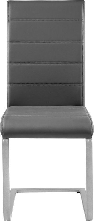 tectake - 2er-Set Esszimmerstühle Bettina grau - 402551