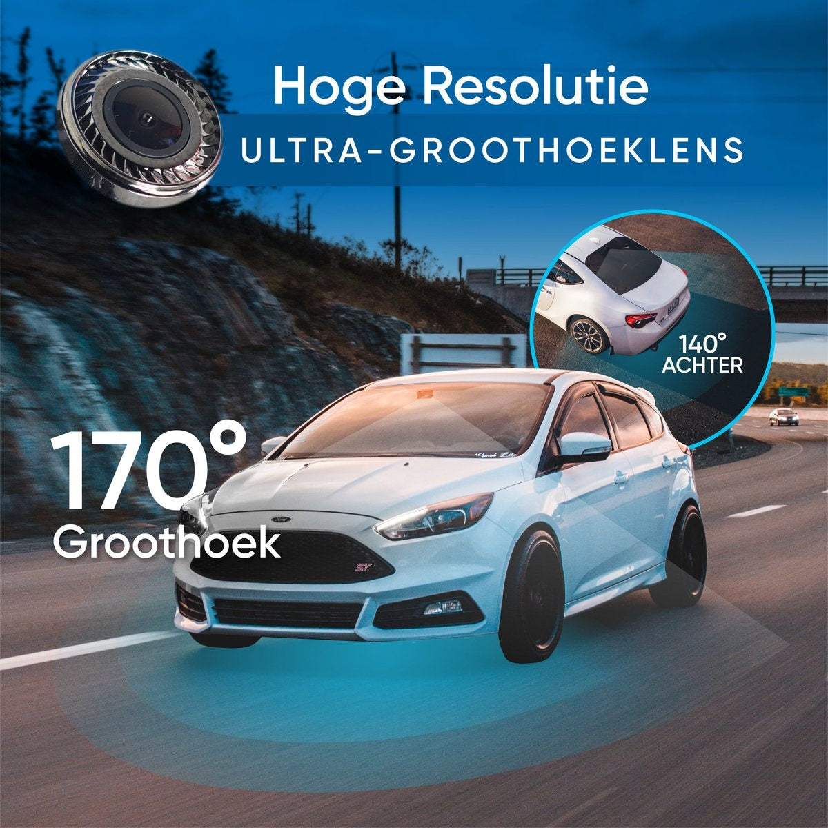 AyeCam Dashcam Pro - Dashcam für Auto vorne und hinten - FULL HD & Nachtsicht - G-Sensor - Inkl. 32GB SD