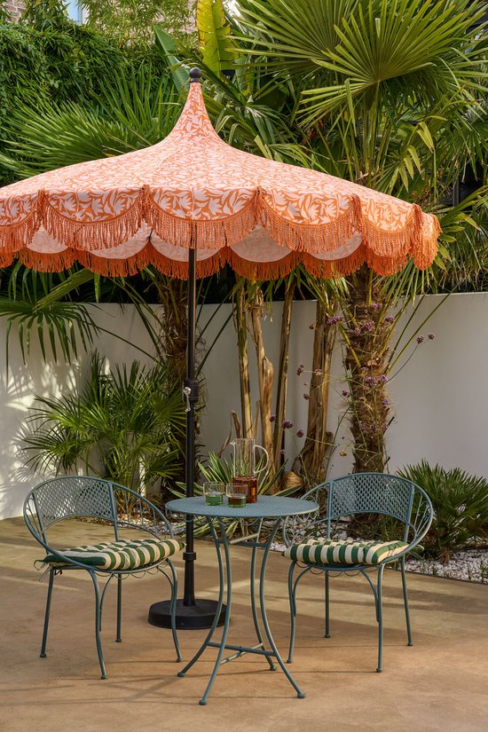 Mica Decorations Kelly Sonnenschirm mit Tragetasche – Stabsonnenschirm 238 x Ø 235 cm – Garten- oder Balkonsonnenschirm – Polyester, Stahl – Orange