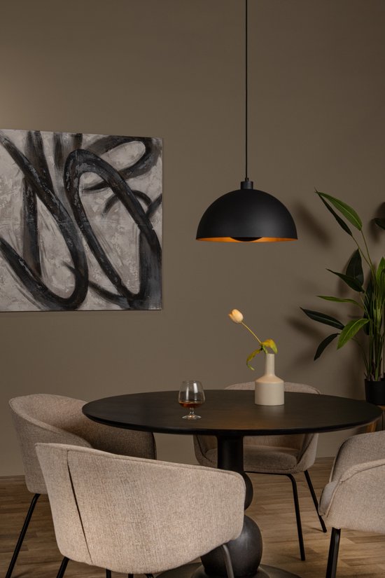 Lucide SIEMON – Hängeleuchte – Ø 40 cm – 1xE27 – Schwarz