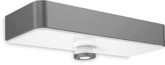 Steinel Solar-Außenleuchte mit Bewegungsmelder XSolar SOL-O S – solarbetriebene LED-Wandleuchte – Anthrazit