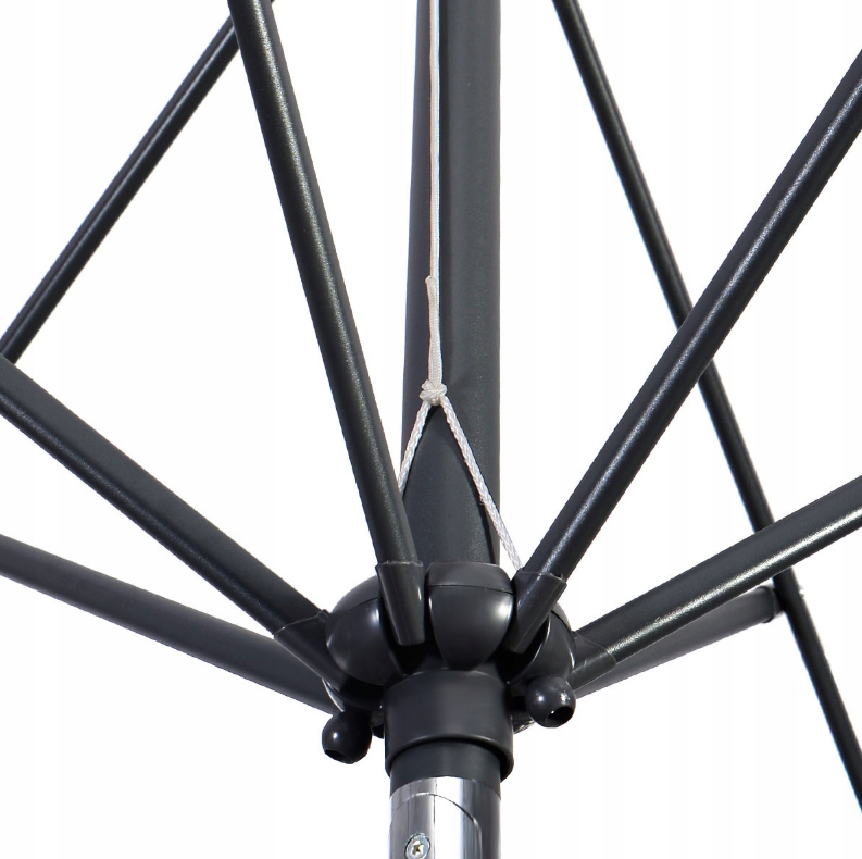 Coast Large Garden Parasol Brown 270 x 235 cm - Stabiler und stilvoller Schutz vor der Sonne