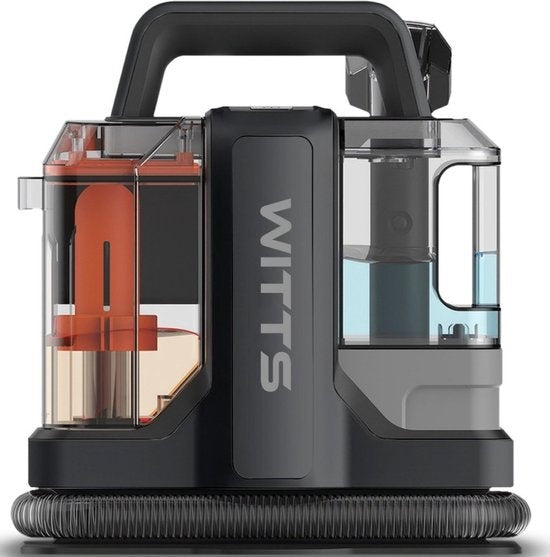 WITTS - Teppichreiniger - 400W - 2 Wassertanks - tragbar - Grau