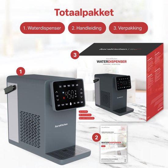 AoraKitchen - Heißwasserspender - 4.5L - Touch