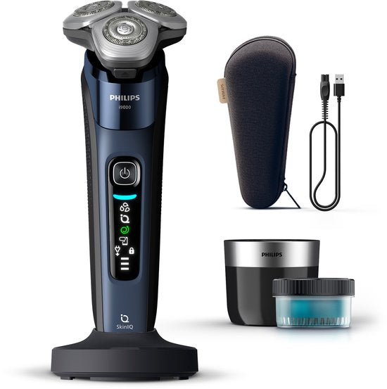 Philips Shaver i9000 Elektrorasierer für Männer - mit Quick Clean Pod - Blau - X9003/30