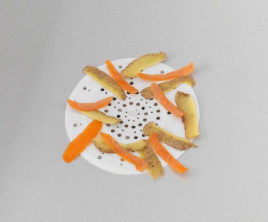 Wenko Abtropfsieb Sava 12 cm, Silikon, weiß