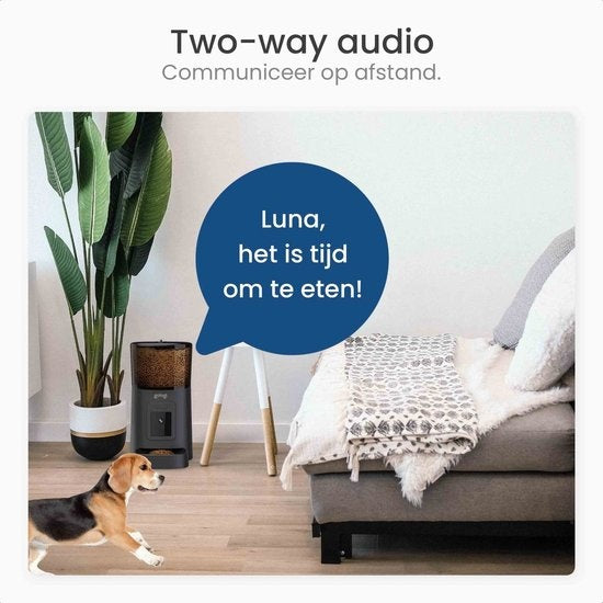 Gologi Futterautomat Katze - Futterautomat - Futterautomat für Hunde & Katzen - Futterspender - Mit Full HD Kamera - Mit App - Schwarz