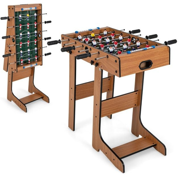 Coast Collapsible Foosball Table Inkl. 18 Fußballtisch und 2 Bälle Spieltisch für Erwachsene und Kinder Foosball für Spielzimmer